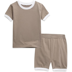 Conjunto de dos piezas para bebé, Top de manga larga, pantalones holgados, tela de algodón suave y transpirable, botones a presión simples para un fácil cambio, trajes para bebé - Product Image 1