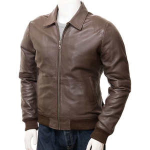 Veste en cuir véritable pour homme, style streetwear, hiver, vente chaude - Design élégant, respirante, imperméable, coupe-vent, couleurs et logo personnalisables - Product Image 3