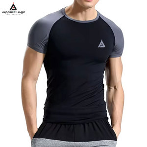 Mejor oferta en línea de camisetas deportivas para hombre de primera calidad, camisetas de compresión para hombre de spandex/poliéster en stock - Product Image 1