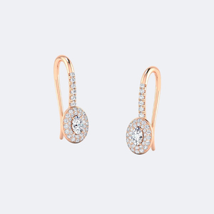 Pendientes de Diamantes Cultivados en Laboratorio Chapados en Oro Rosa para Mujer, Corte Brillante, Joyería Clásica para Boda, Engaste Pavé, Certificados, de ZAWO HOUSE - Product Image 3