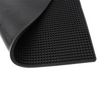 Tapis de barbier IKZARSA CIK-110 personnalisé avec logo noir, antidérapant, résistant à l'eau, à la chaleur et aux produits chimiques, ABS+PC/Silicone, outil professionnel de salon