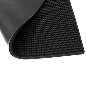 Tapis de Barbier Antidérapant Noir IKZARSA CIK-110 Marque Privée - Tapis de Comptoir de Salon Personnalisé Résistant à la Chaleur en ABS+PC/Silicone Recyclé - Product Image 4