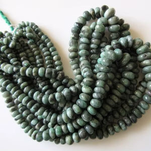 Cuentas Redondas Lisas de Esmeralda Natural al por Mayor, Hilo de Cuentas de Esmeralda para Fabricación de Joyas DIY - Product Image 1