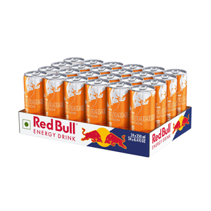 Red Bull en gros, édition abricot et fraise, 24 canettes de 250 ml, contient 8 mg de niacine par 100 ml pour réduire la fatigue - Product Image 1