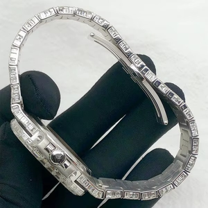 Lujo VVS Baguette Moissanite Diamond Iced Out Hip Hop Movimiento automático Reloj de pulsera mecánico Ropa de moda de lujo para hombres - Product Image 6