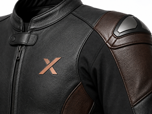 Traje de Motocicleta de Cuero de Una Pieza X Cowhide |   Negro Marrón |   Logotipo X |   Fabricante OEM ODM |   Diseño de Calidad Premium |   Resistente al viento | - Product Image 5