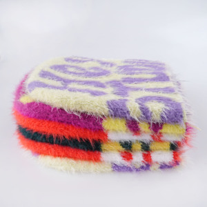 Gorro de mohair con logo personalizado, gorros de punto jacquard para mujer, gorros de alta calidad para invierno, nuevo diseño. - Product Image 2