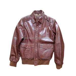 2025 OEM Custom-Made Brown Cowhide Men's Motorbike Leather <b>Jacket</b> Low MOQ Top-Selling Waterproof High Quality Fashionable Design - Product Image 1