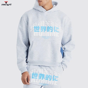 Ensemble de survêtement décontracté personnalisé de haute qualité en coton 100% pour homme, respirant, grande taille, avec capuche, pantalon de jogging et sweat-shirt - Product Image 4