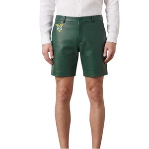 Shorts en cuir pour homme, style streetwear, confortables et respirants, avec ceinture élastique à la taille moyenne - Product Image 2