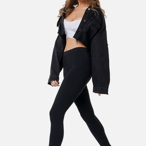 Veste universitaire pour femme, coupe courte, avec broderie personnalisée, manches en cuir, en laine, tissu doux, style mode - Product Image 4