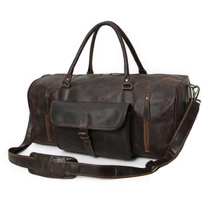 Bolsa de Viaje Deportiva Ligera y Ecológica de Cuero Genuino para Hombre, con Logotipo Personalizado, Resistente al Agua, en Venta - Product Image 6