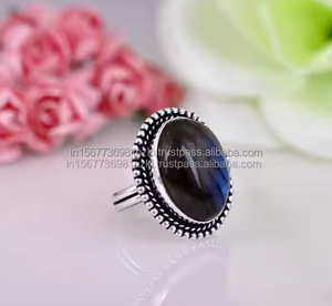 Anillo más vendido, anillo de Plata de Ley 925 hecho a mano con piedras preciosas, anillo bohemio llamativo, regalo para ella, joyería de labradorita para mujer - Product Image 2