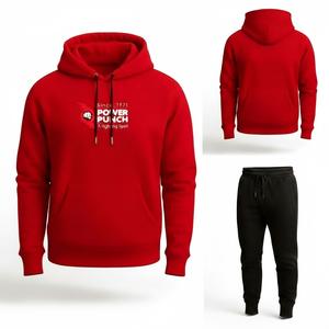 เสื้อสเวตเชิ้ตและชุดวอร์มเทคฟลีซแบบ 2 in 1 สำหรับผู้ชาย พิมพ์โลโก้ตามสั่ง ผลิตจากโพลีเอสเตอร์ เหมาะสำหรับฤดูหนาว ออกกำลังกายกลางแจ้ง - Product Image 1