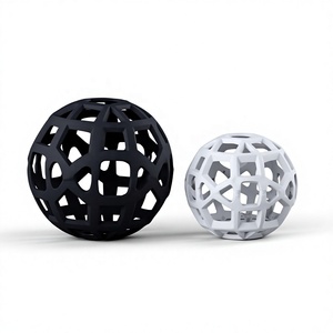 Sculpture décorative moderne en aluminium, couleur noire, faite à la main, décoration de Noël pour la maison et l'hôtel - Product Image 1