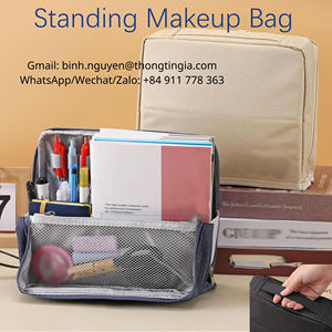 Waterproof <b>Cosmetic</b> <b>Bag</b> Vietnam Manufacturer OEM <b>Large</b> Capacity Portable Vertical Makeup <b>Bag</b> - Product Image 3