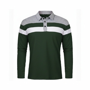 Polo à manches longues pour homme, exportation mondiale, logo personnalisé - Product Image 4