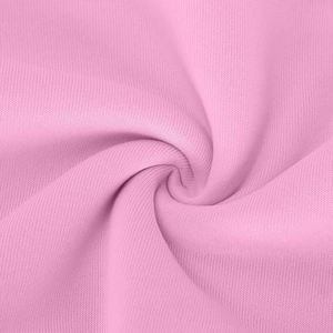 Sweat-shirt rose bubblegum pour femme à col montant, épaules tombantes amples, manches longues et ourlet uni à bande, idéal pour le quotidien - Product Image 6
