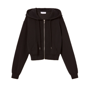 Sudadera con capucha y cremallera estampada suave para mujer, elegante, cálida, de invierno, ODM, 100% algodón, ecológica, con logo frontal, para uso diario al aire libre - Product Image 1