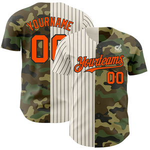 Camiseta de Béisbol Personalizada con Rayas Degradadas Negras para Hombre, Uniforme de Equipo con Botones, Antibacteriana, Transpirable, de Poliéster - Product Image 4