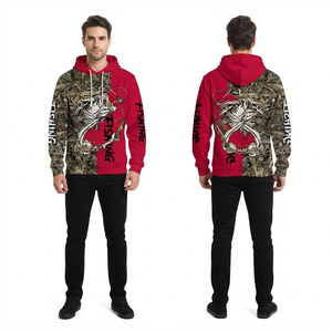 Vêtements de pêche, chemise à capuche performante, sublimation personnalisée, vêtements de sport d'extérieur pour hommes et femmes, vêtements légers à séchage rapide - Product Image 1