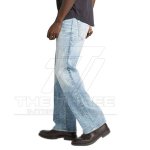 Pantalones Vaqueros Casuales Esenciales para el Día a Día, Corte Recto, Ligeros, Cintura Media, Transpirables, Cómodos, Diseño Duradero, Larga Duración - Product Image 5