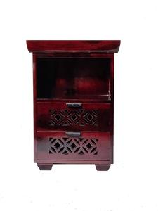 Sheesham Wood <b>Bedside</b> Table with Drawers and Shelf <b>Storage</b> | Wooden Multipurpose Nightstand End Table Furniture for Living Room - Product Image 3