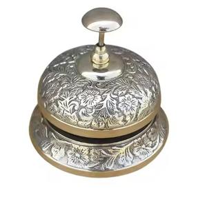 Campana de Recepción Metálica para Escritorio, Campana de Mesa para Hotel, Restaurante, Campana de Llamada para Huéspedes, Campana para Mostrador - Product Image 1