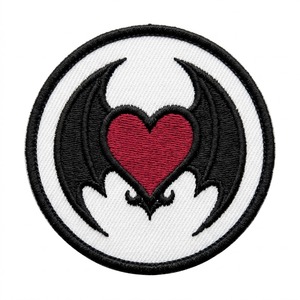 Patch brodé thermocollant mignon chauve-souris cercueil, badges pour vêtements, applique ronde cercle vampire gothique, étiquette personnalisée DIY pour veste et chapeau - Product Image 5