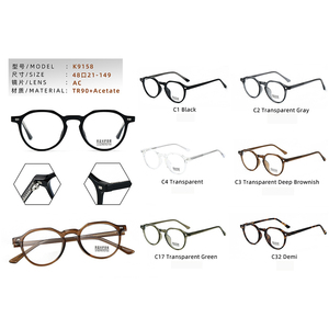 K9158 Gafas de Moda de Alta Calidad, Clásicas, Retro, con Marco Redondo TR90 para Mujer y Hombre, Multicolor, Anti Luz Azul, Monturas Ópticas - Product Image 4