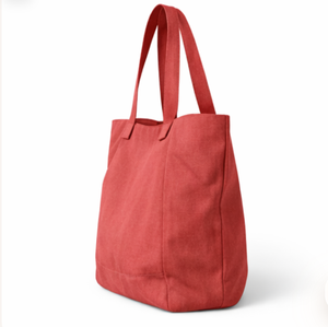 Sac fourre-tout en coton de haute qualité pour femme, motif animalier personnalisé, toile rouge avec poches zippées, idéal pour le shopping - Product Image 2