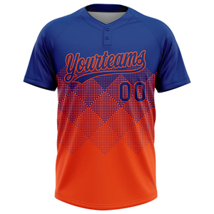เสื้อเบสบอลซอฟต์บอลแบบแห้งเร็วสองกระดุม ชุดยูนิฟอร์มสั่งทำได้สำหรับเด็ก วัยรุ่น ผู้ชาย ผู้หญิง ชุดทีม - Product Image 1