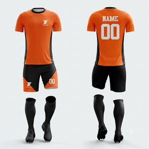 Conjunto de Uniforme de Fútbol para Adultos, Blanco y Negro, Sublimado, Camiseta y Pantalones Cortos con Número y Nombre Personalizables, Ajuste Atlético para Todas las Temporadas - Product Image 5