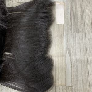 100% Extensiones de cabello humano sin procesar 13x6 HD Frontal 13x4 para encaje suizo Cierre transparente Estilo de cabello liso Cabello humano - Product Image 2