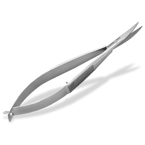 Ciseaux à ressort 4,25 pouces en acier inoxydable antidérapants durables pour cuticules, lames courbées, ciseaux de beauté à ressort - Product Image 1