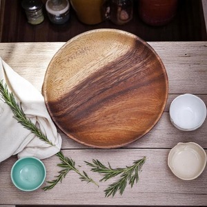 Assiettes à riz en bois d'acacia de haute qualité personnalisées, emballage de qualité supérieure, vaisselle solide polie écologique - Product Image 6