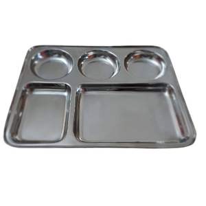 Thalis en acier ensemble de thalis en acier stl compartiment en acier inoxydable thali plateau de nourriture thali plats en acier inoxydable royaume-uni thali plaque tache - Product Image 3