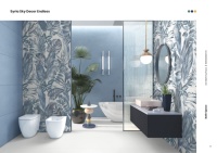 Carreaux muraux mats sans fin en corail de Syrie 600x1200mm, motif feuille tropicale pour usage intérieur salle de bain