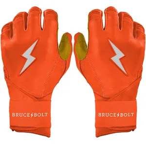 Guantes de Bateo de Béisbol de Manga Larga Serie Original |   Agarre Premium, Cuero Duradero |   Naranja |   Venta al por Mayor OEM - Product Image 1