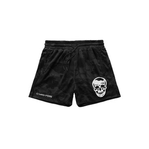 <b>Men's</b> Black <b>Camouflage</b> Print <b>Shorts</b> Elastic Waist Casual <b>Short</b> Length Breathable Polyester Fabric - Product Image 1