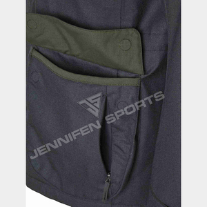 Veste de chasse d'hiver pour homme personnalisée, 100% toile de coton, respirante, doublure solide, fermeture à boutons sur le devant, plusieurs poches sur le devant - Product Image 4