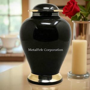Urnes funéraires en laiton noir de qualité supérieure, couleurs personnalisées, urnes commémoratives pour adultes, urnes décoratives en métal pour cendres, urnes funéraires - Product Image 6