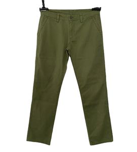 Pantalon d'été en sergé 100% coton pour hommes, respirant, droit, léger et confortable, teint uni - Product Image 1