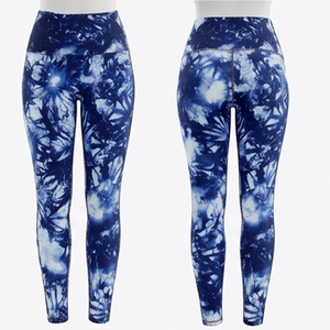 Women's High Waisted Blue <b>Tie</b> <b>Dye</b> Print <b>Leggings</b> Full Length Stretch Knitted Spandex/Nylon Sporty Yoga Pants Quick Dry - Product Image 5
