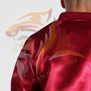 Premium Quality Low MOQ Top Design Men's Satin Jacket Men's Winter Comfortable Lightweight Satin <b>Stand</b> Collar Jacket - Product Image 4
