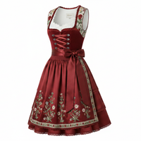 Fabricant de robes Dirndl traditionnelles allemandes sur mesure, vente en gros, dentelle brodée, respirant, costume bavarois pour l'Oktoberfest, velours