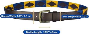 Ceintures de sport personnalisées en cuir pleine fleur pour garçons, ceintures d'équitation en cuir véritable gaufré, ceintures de polo brodées en cuir pour hommes - Vente en gros - Product Image 2
