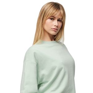Sudadera de punto para mujer al por mayor OEM, diseño liso personalizado con logo frontal, transpirable, de manga larga y corte ajustado para invierno - Product Image 4