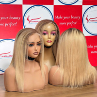 Excellent Choix : Perruque Cheveux Naturels Raides Comme des Baguettes, Toutes Couleurs, 100% Cheveux Vietnamiens, Dentelle HD, Prête à l'Expédition