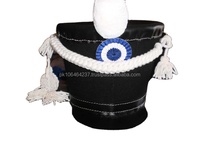 Chapeaux Shako uniformes de haute qualité parfaits en laine 100% brodés à la main pour les exigences du client